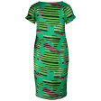 Karen Cocoon Green Abs Leaf Dress Online now