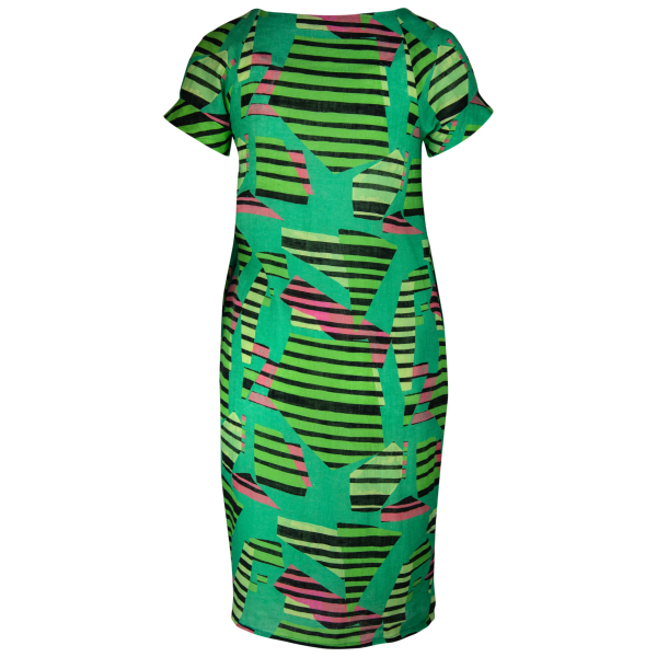 Karen Cocoon Green Abs Leaf Dress Online now