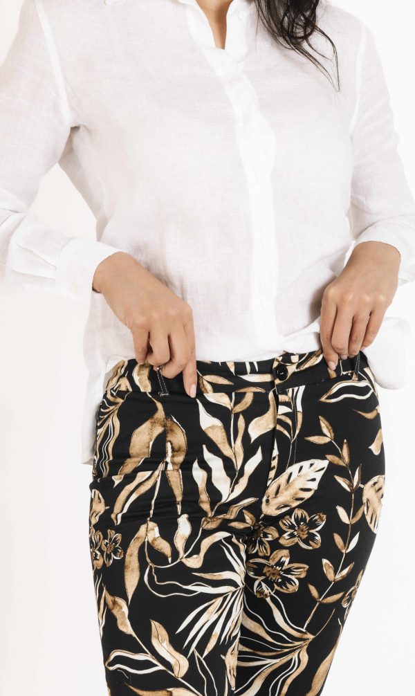 Printed Pants W Front Zip Hot on Sale