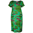 Karen Cocoon Green Abs Leaf Dress Online now