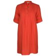 Trisha Orange Pleat Cocoon Dress For Sale