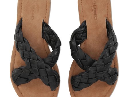 Vera 1006 Leather Sandal Black Hot on Sale