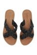 Vera 1006 Leather Sandal Black Hot on Sale