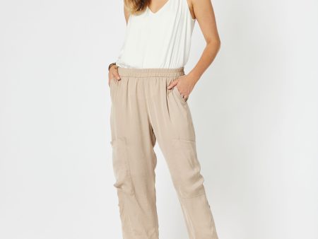 Traveller Luxe Side Button Caramel Pant Sale