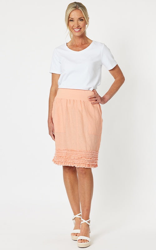 Mimi Ruffle Mandarine Hem Skirt For Sale