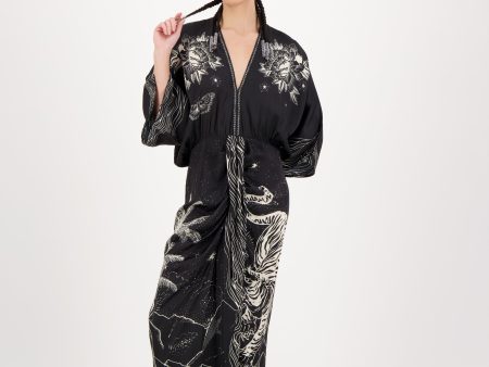 Sophia black magic kimono dress Online now