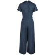 Candice Belted Jumpsuit Dark Navy Cheap