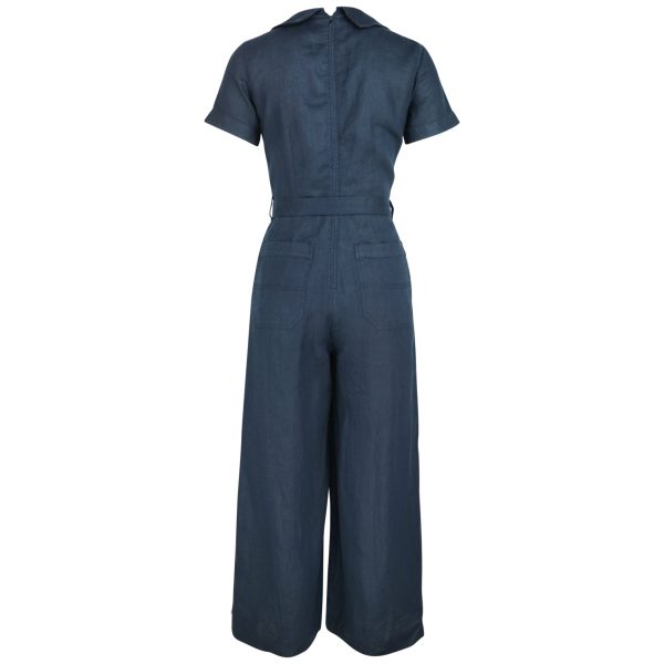 Candice Belted Jumpsuit Dark Navy Cheap