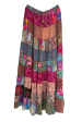 Glamour Patchwork Tiered Skirt For Sale