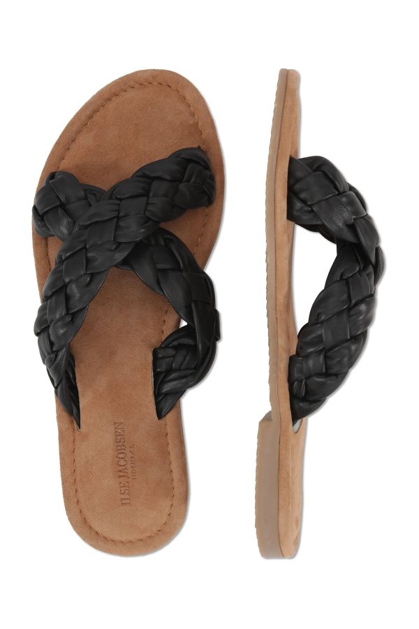 Vera 1006 Leather Sandal Black Hot on Sale