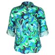 Kelly Shirt Green Paisley Print Linen For Cheap