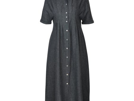 Tanya Tuck Shirt Dress Yd Coal Black Cheap