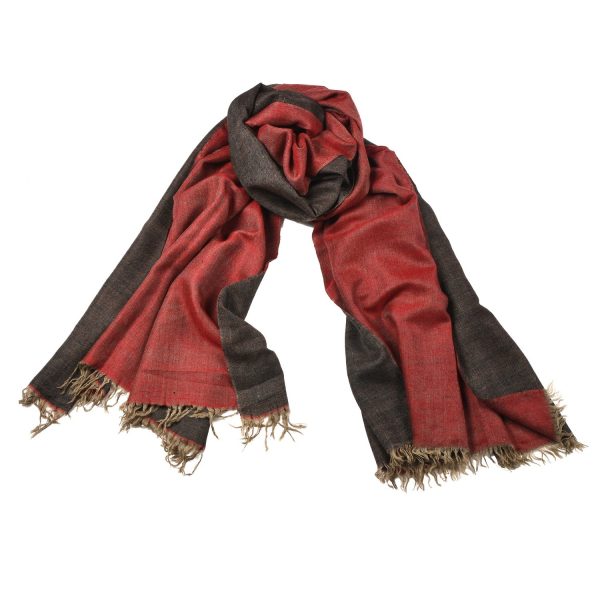 T541 Reversible Black Red Shawl Online Sale