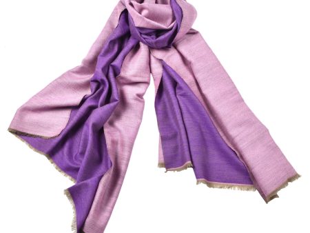 T545 Reversible Purple Light Pink Shawl Fashion