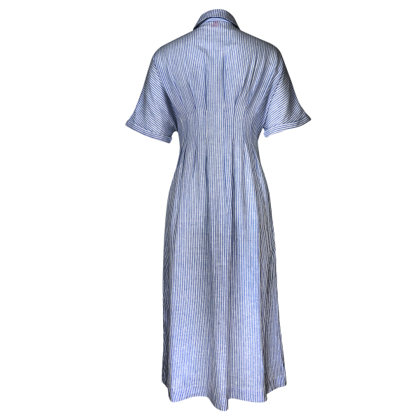 Tanya Tuck Shirt Dress Nar Cornflower Stripe Hot on Sale