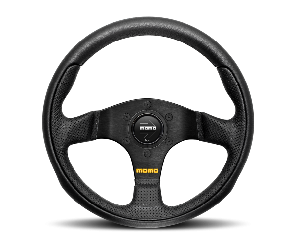 Steering Wheel - Team, 300 Diam, 40 Dish, Blk Leather, Blk Spokes Online Sale