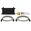 Universal Thermostatic 19 Row Oil Cooler Kit, Black Online Sale