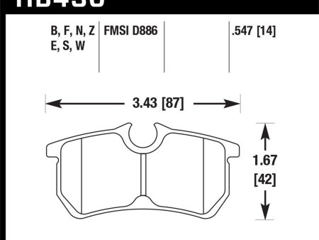 2001-2007 FORD Focus FRONT BRAKE PADS- w  rear disc Rear brake pad (HAWK HB430F.547) Online